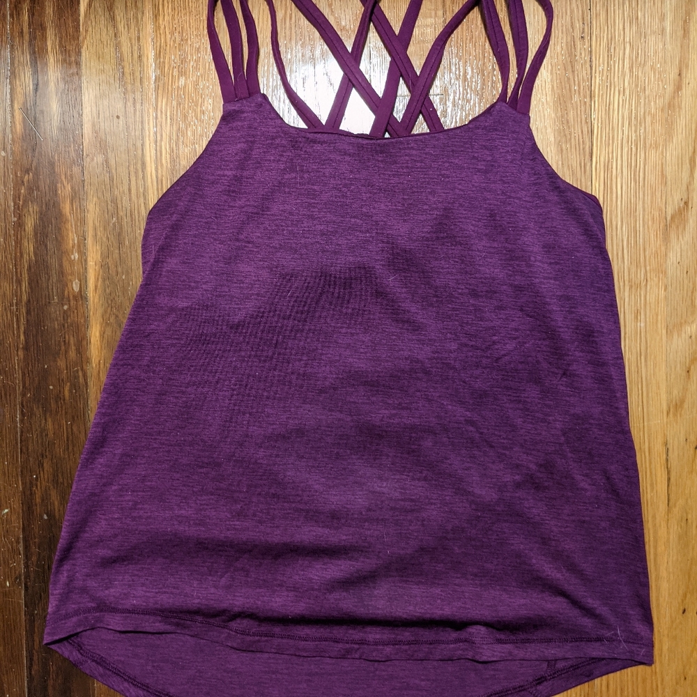 Prana cross back tank with built in bra